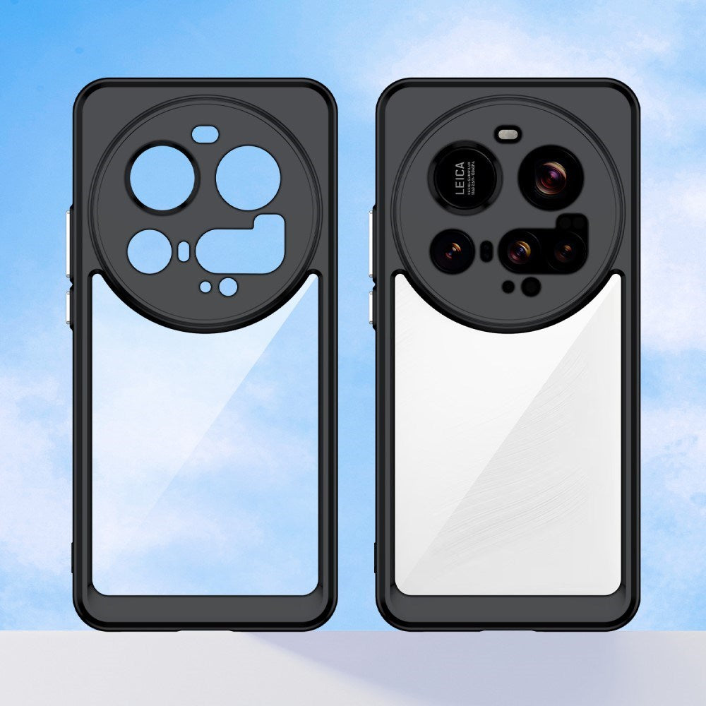 Xiaomi 15 Ultra - EIDERWOOD Hybrid Plastik Cover - Gennemsigtig / Sort