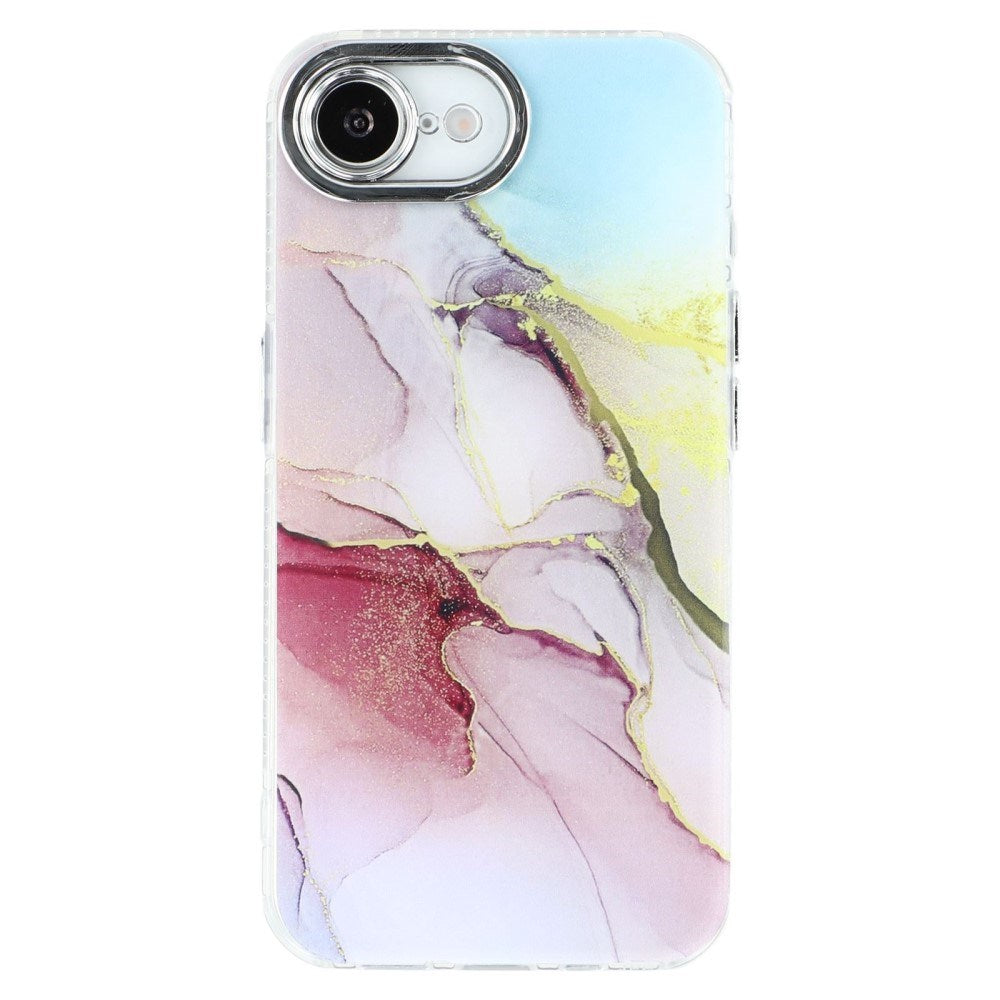 EIDERWOOD iPhone 16e Hybrid Bagside Cover m. Marmordesign - Multi