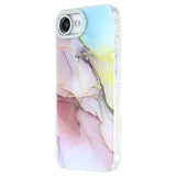 EIDERWOOD iPhone 16e Hybrid Bagside Cover m. Marmordesign - Multi