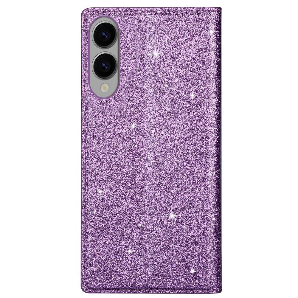 EIDERWOOD Samsung Galaxy S25 Edge Kunstlæder Flip Cover m. Pung - Glimmer - Lilla