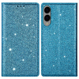 EIDERWOOD Samsung Galaxy S25 Edge Kunstlæder Flip Cover m. Pung - Glimmer - Blå