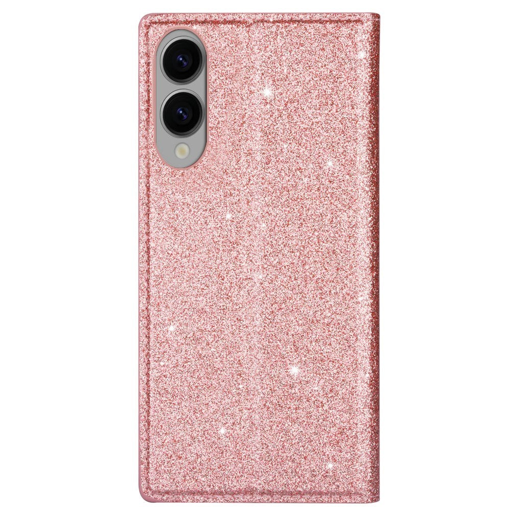 EIDERWOOD Samsung Galaxy S25 Edge Kunstlæder Flip Cover m. Pung - Glimmer - Rose Gold