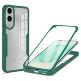 EIDERWOOD Full Protection Case til Samsung Galaxy S25 Edge med Beskyttelsesfilm - Gennemsigtig / Grøn Kant