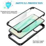 EIDERWOOD Full Protection Case til Samsung Galaxy S25 Edge med Beskyttelsesfilm - Gennemsigtig / Grøn Kant