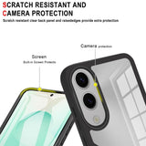 EIDERWOOD Full Protection Case til Samsung Galaxy S25 Edge med Beskyttelsesfilm - Gennemsigtig / Grøn Kant