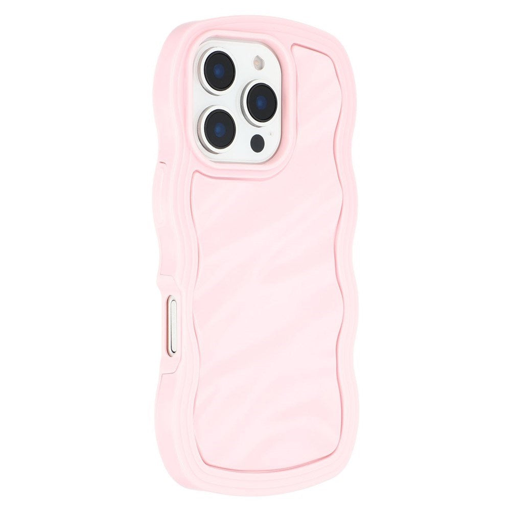 iPhone 16 Pro Max EIDERWOOD Hybrid Plast Wavy Bagside Cover - Lyserød