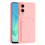 Samsung Galaxy S25 Edge - EIDERWOOD Fleksibelt Plastik Cover m. Kortholder - Lyserød