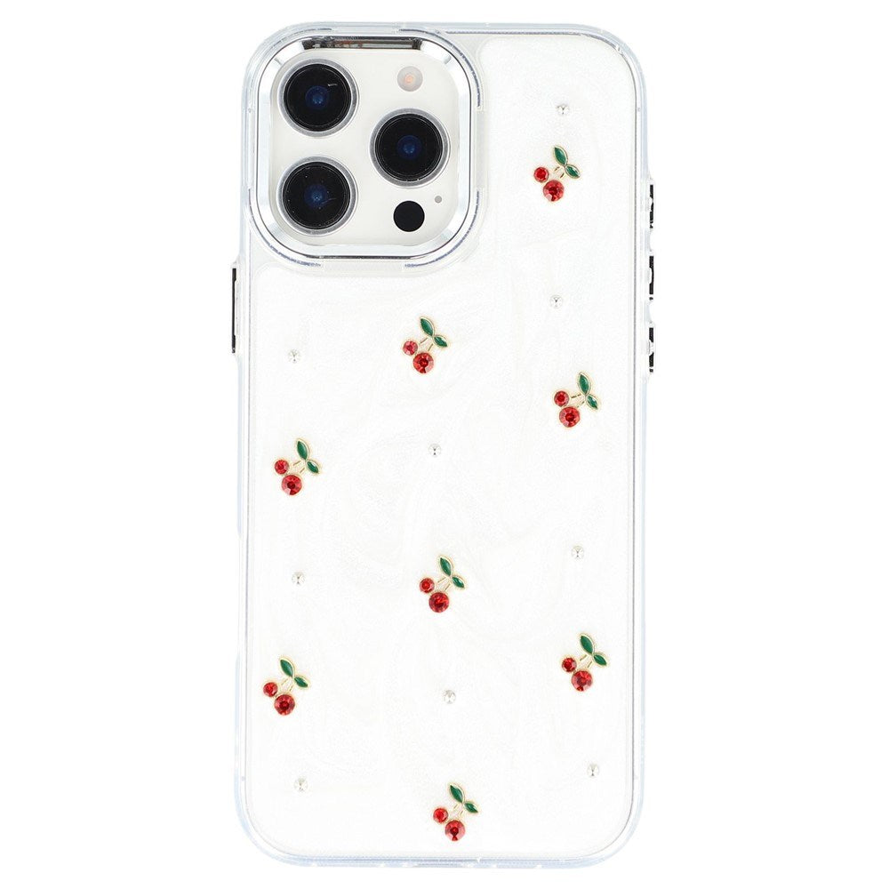 iPhone 16 Pro Max EIDERWOOD Hybrid Bagside Cover m. 3D Kirsebær - Sølv