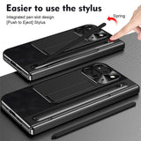 EIDERWOOD Google Pixel 10 Pro Fold Mobil Cover m. Kunstlæder Bagside - Kick Stand - Stylus Holder - Sort