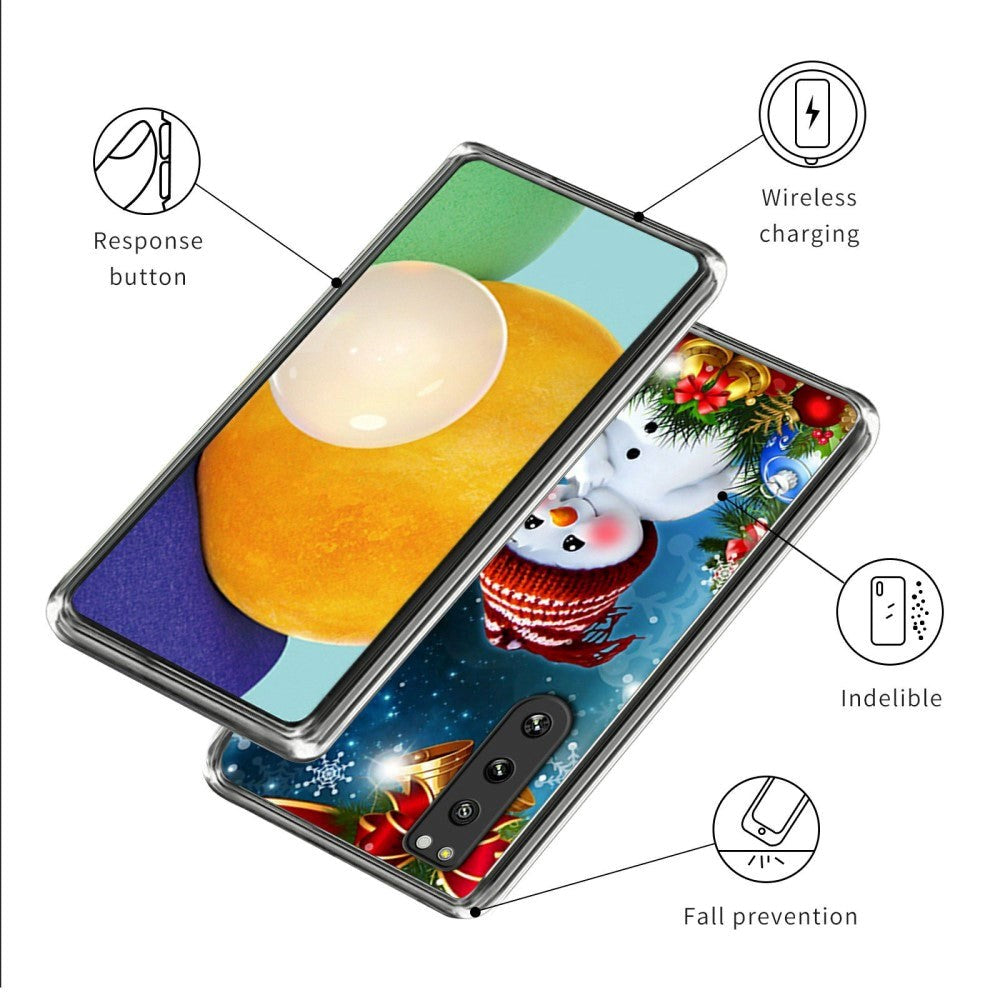 Sony Xperia 5 IV TPU Plast Julecover - Sød Snemand