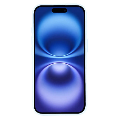 EIDERWOOD IPhone 16 Fleksibelt Plastik Bagside Cover m. Glimmer - Lyseblå