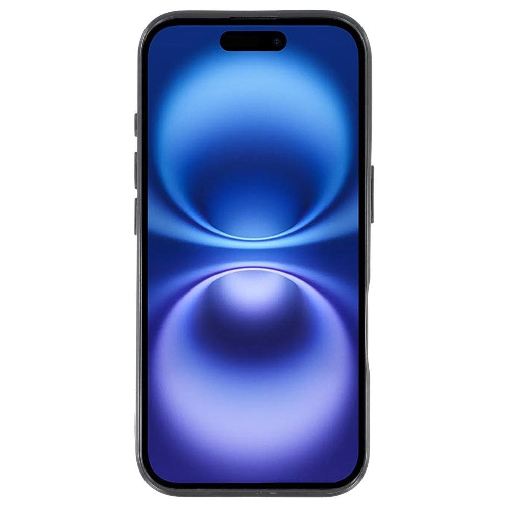 EIDERWOOD IPhone 16 Fleksibelt Plastik Bagside Cover m. Glimmer - Sort