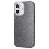 EIDERWOOD IPhone 16 Fleksibelt Plastik Bagside Cover m. Glimmer - Sort