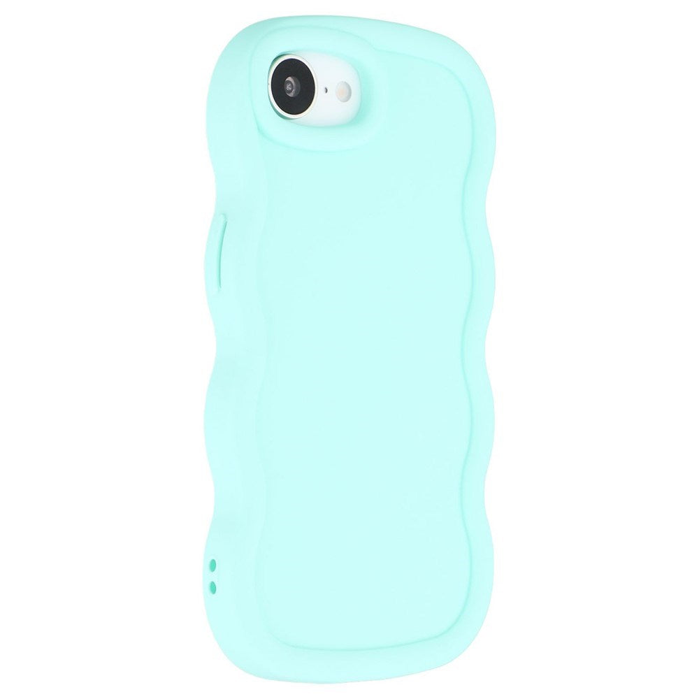 EIDERWOOD iPhone 17e / 16e Fleksibelt Plastik Wavy Mobil Cover - Blå