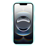 EIDERWOOD iPhone 17e / 16e Fleksibelt Plastik Wavy Mobil Cover - Blå