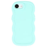 EIDERWOOD iPhone 17e / 16e Fleksibelt Plastik Wavy Mobil Cover - Blå
