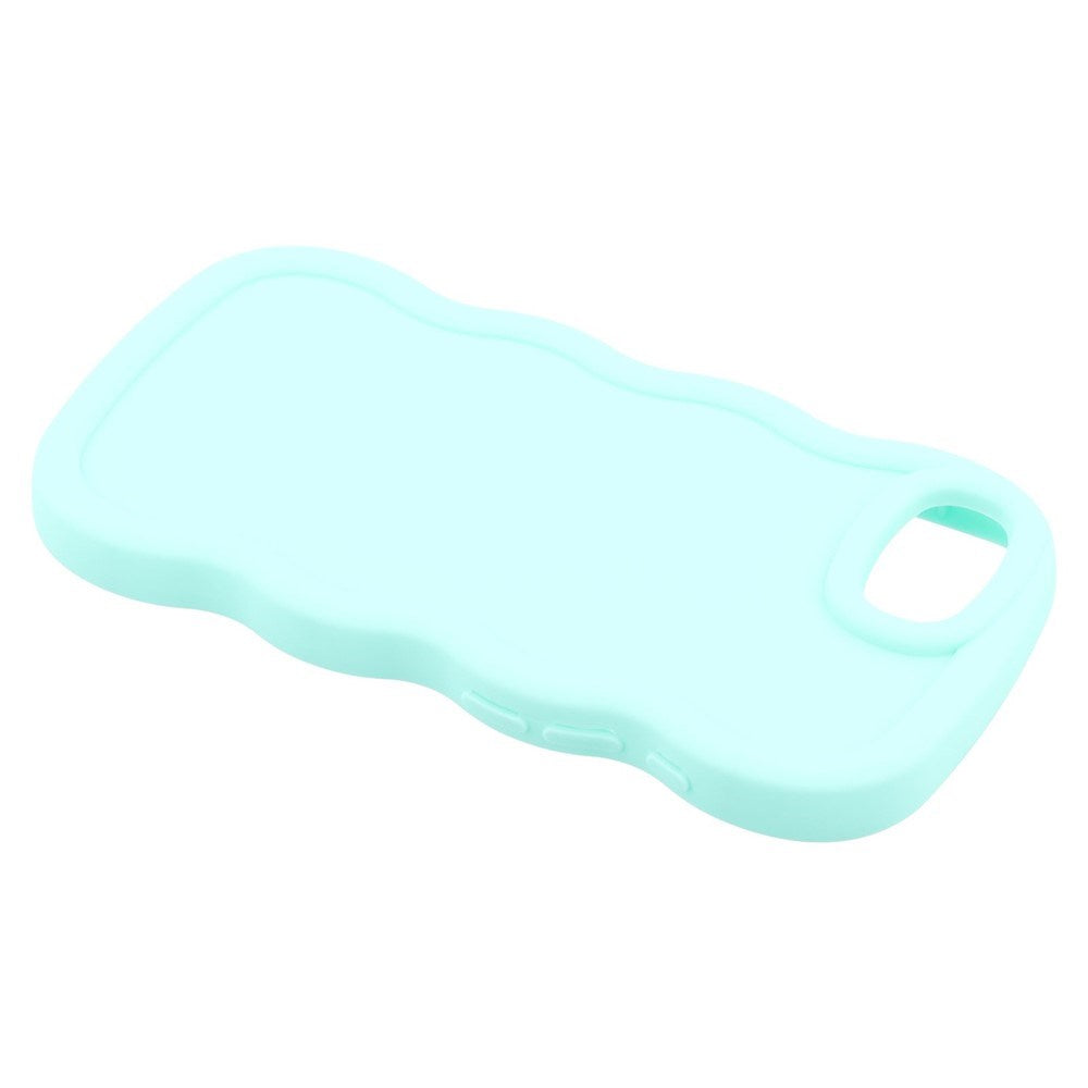 EIDERWOOD iPhone 17e / 16e Fleksibelt Plastik Wavy Mobil Cover - Blå