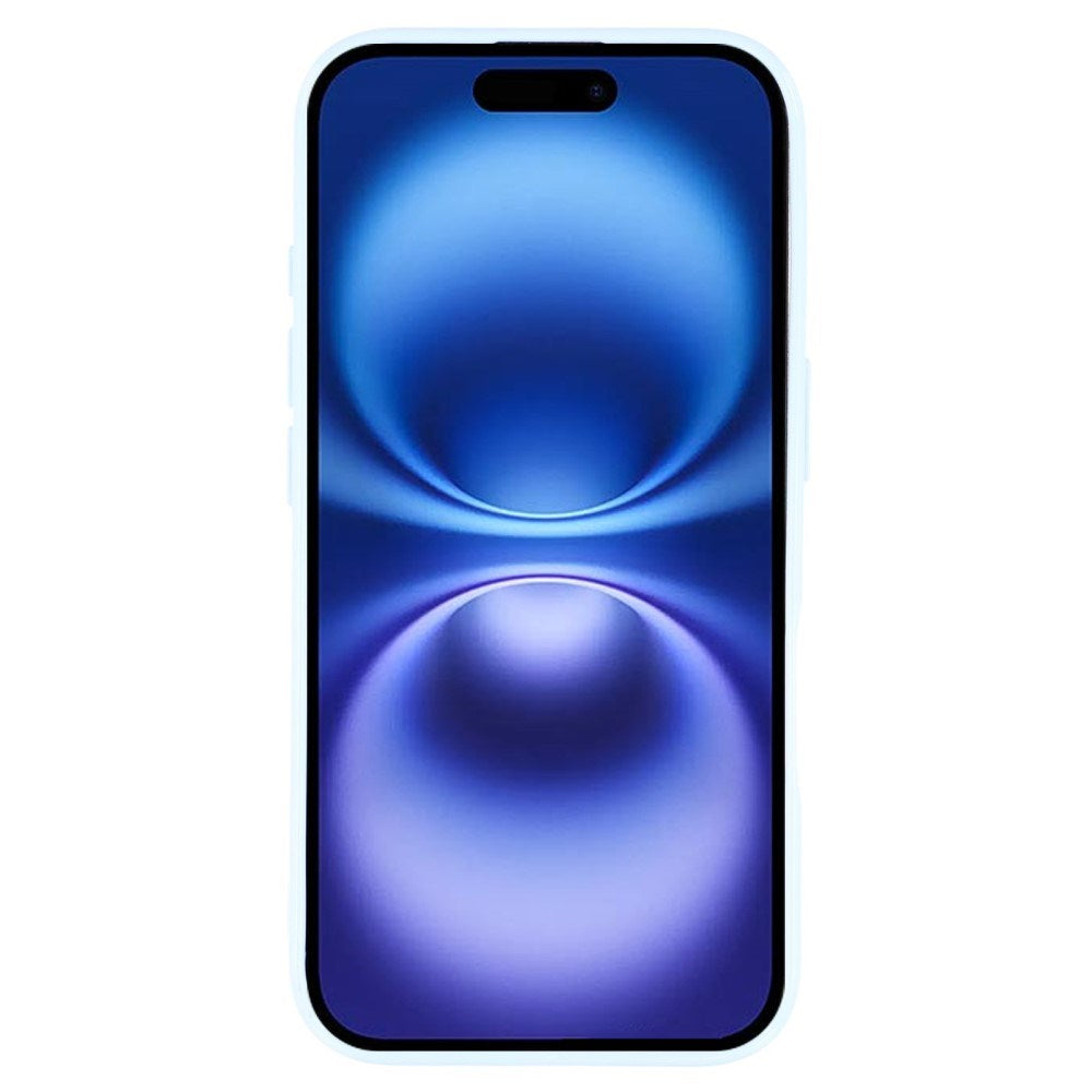 EIDERWOOD IPhone 16 Pro Fleksibelt Plastik Bagside Cover m. Glimmer - Lyseblå