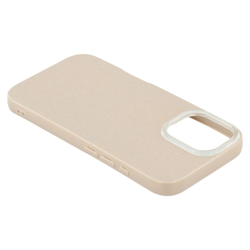 EIDERWOOD IPhone 16 Pro Fleksibelt Plastik Bagside Cover m. Glimmer - Beige