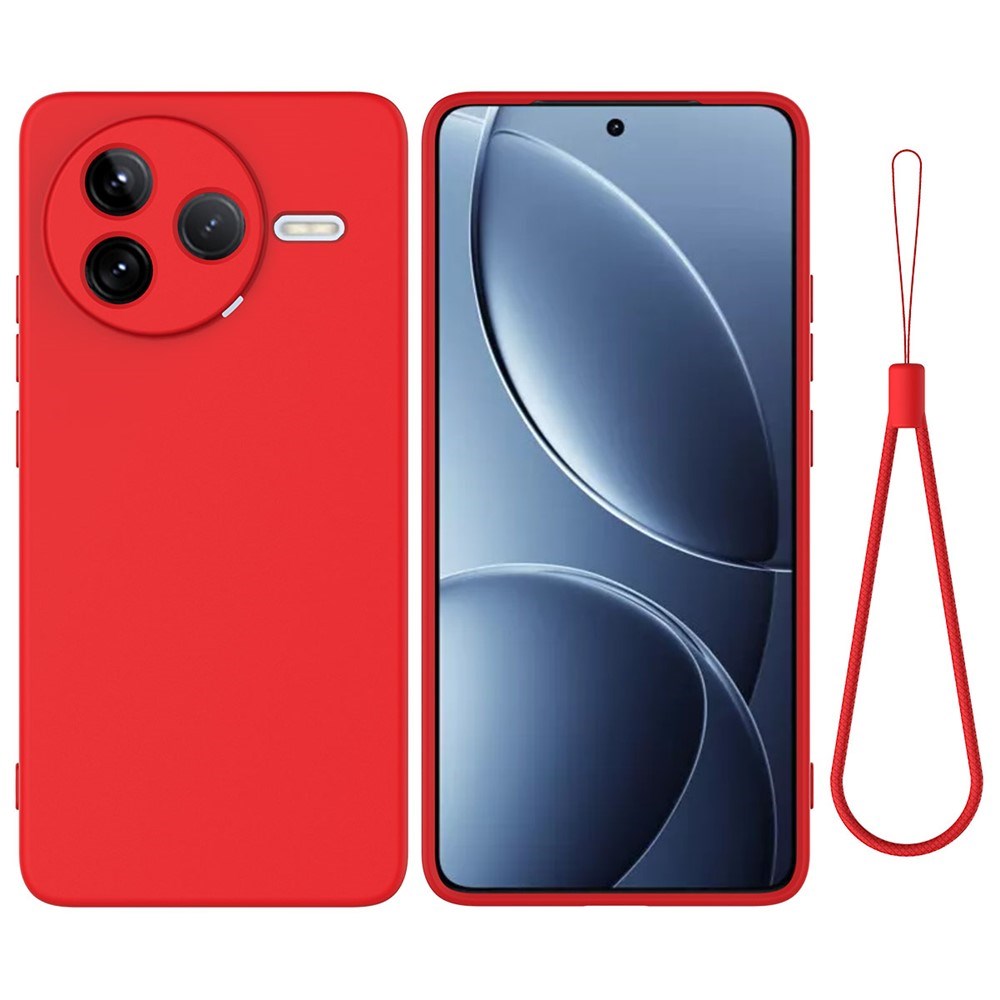 Xiaomi Poco F7 Pro EIDERWOOD Silikone Bagside Cover m. Strop - Rød