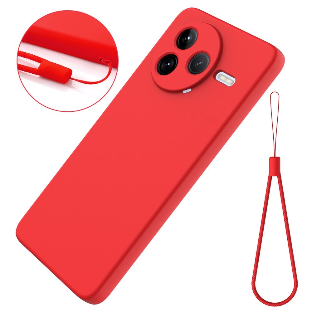 Xiaomi Poco F7 Pro EIDERWOOD Silikone Bagside Cover m. Strop - Rød