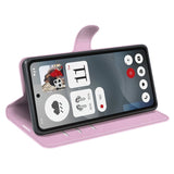 Nothing Phone (3a) - EIDERWOOD Kunstlæder Flip Cover m. Kortholder & Ståfunktion - Lyserød