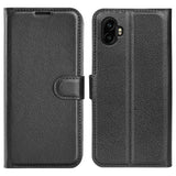 Samsung Galaxy Xcover 7 Pro - EIDERWOOD Kunstlæder Flip Cover m. Kortholder & Ståfunktion - Sort