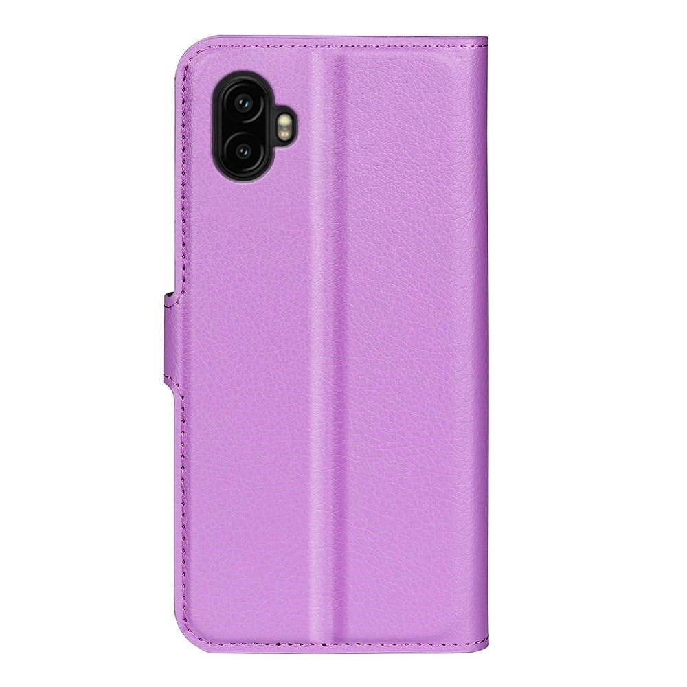 Samsung Galaxy Xcover 7 Pro - EIDERWOOD Kunstlæder Flip Cover m. Kortholder & Ståfunktion - Lilla