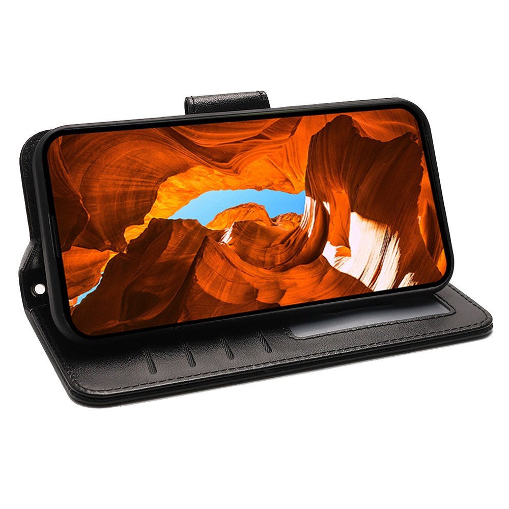 EIDERWOOD Xiaomi 15 Ultra - Imiteret Læder Flip Cover - Sort