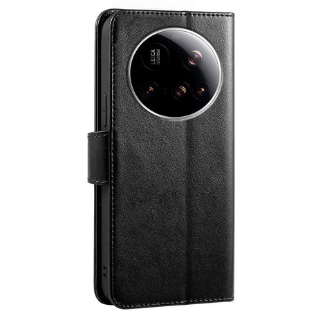 EIDERWOOD Xiaomi 15 Ultra - Imiteret Læder Flip Cover - Sort