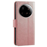 EIDERWOOD Xiaomi 15 Ultra - Imiteret Læder Flip Cover - Rose Gold