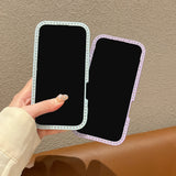 EIDERWOOD iPhone 16 Hybrid Bagside Cover m. Sløjfer og Rhinsten - Gennemsigtig / Lyserød