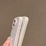 EIDERWOOD iPhone 16 Hybrid Bagside Cover m. Sløjfer og Rhinsten - Gennemsigtig / Hvid