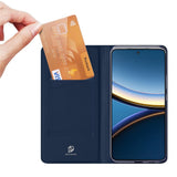 Xiaomi Poco F7 Pro EIDERWOOD Kunstlæder Flip Cover m. Kortholder - Blå