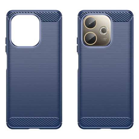 EIDERWOOD OPPO A5 Pro (4G / 5G) Brushed Carbon Fiber Mobil Cover - Blå