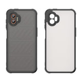 EIDERWOOD Samsung Galaxy Xcover 7 Pro Hybrid Plastik Bagside Cover m. Mat Bagside - Gennemsigtig / Sort