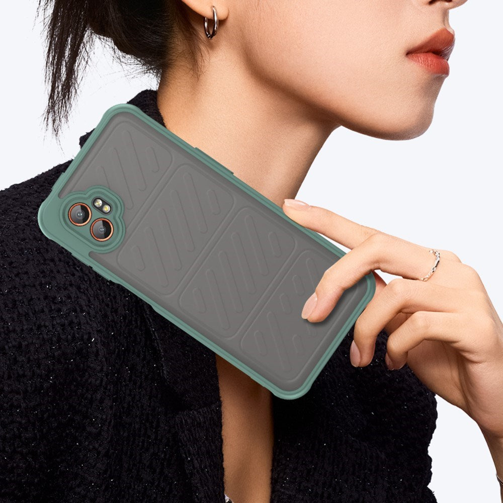 EIDERWOOD Samsung Galaxy Xcover 7 Pro Hybrid Plastik Bagside Cover m. Mat Bagside - Gennemsigtig / Grøn