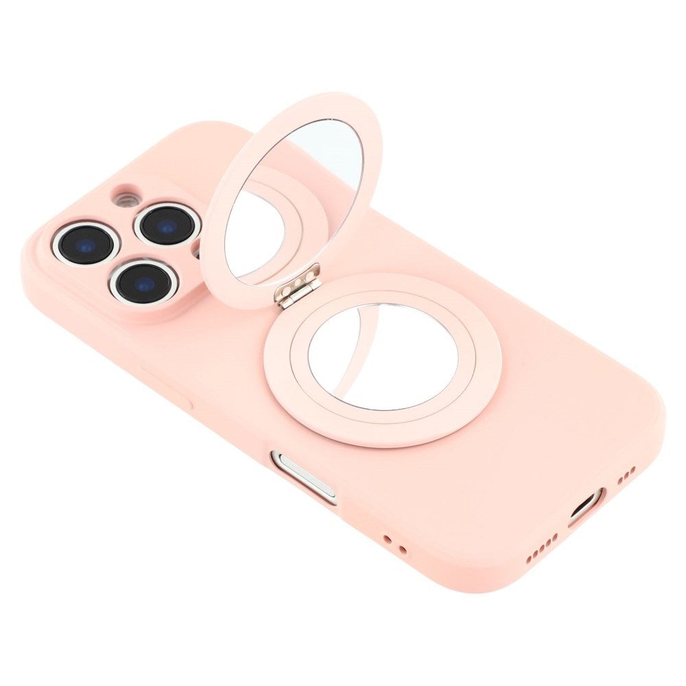 EIDERWOOD iPhone 16 Pro Hybrid Bagside Cover inkl. Kickstand m. Spejl - Lyserød