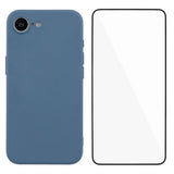 iPhone 17e / 16e Beskyttelsessæt m. Fleksibelt Plast Bagside Cover & Skærmbeskyttelse - Blå