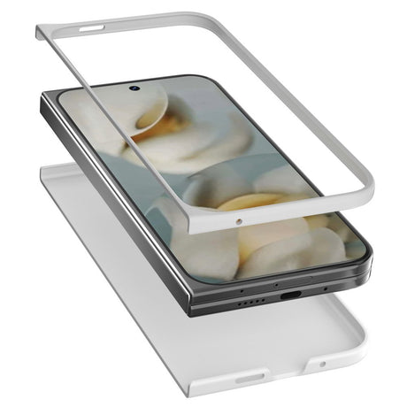 EIDERWOOD Google Pixel 10 Pro Fold Mat Hårdt Plastik Mobil Cover - Hvid