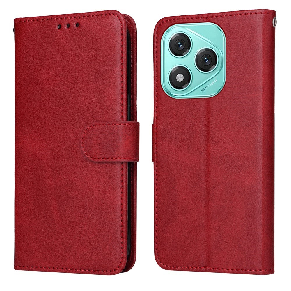 Honor 400 Lite - EIDERWOOD Kunstlæder Flip Cover m. Strop - Rød