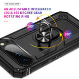 EIDERWOOD Google Pixel 10 / 10 Pro Håndværker Bagside Cover m. 360 Roterbar Kickstand - Sort