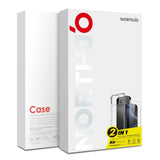 iPhone 16e NORTHJO 2-i-1 Beskyttelsessæt m. Stødabsorberende Fleksibelt Plastik Cover & Hærdet Skærmbeskyttelsesglas - Gennemsigtig