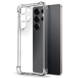 Samsung Galaxy S25 Ultra NORTHJO 2-i-1 Beskyttelsessæt m. Stødabsorberende Fleksibelt Plastik Cover & Hærdet Skærmbeskyttelsesglas - Gennemsigtig