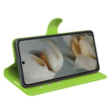 Google Pixel 10 Pro XL - EIDERWOOD Kunstlæder Flip Cover m. Kortholder & Ståfunktion - Grøn