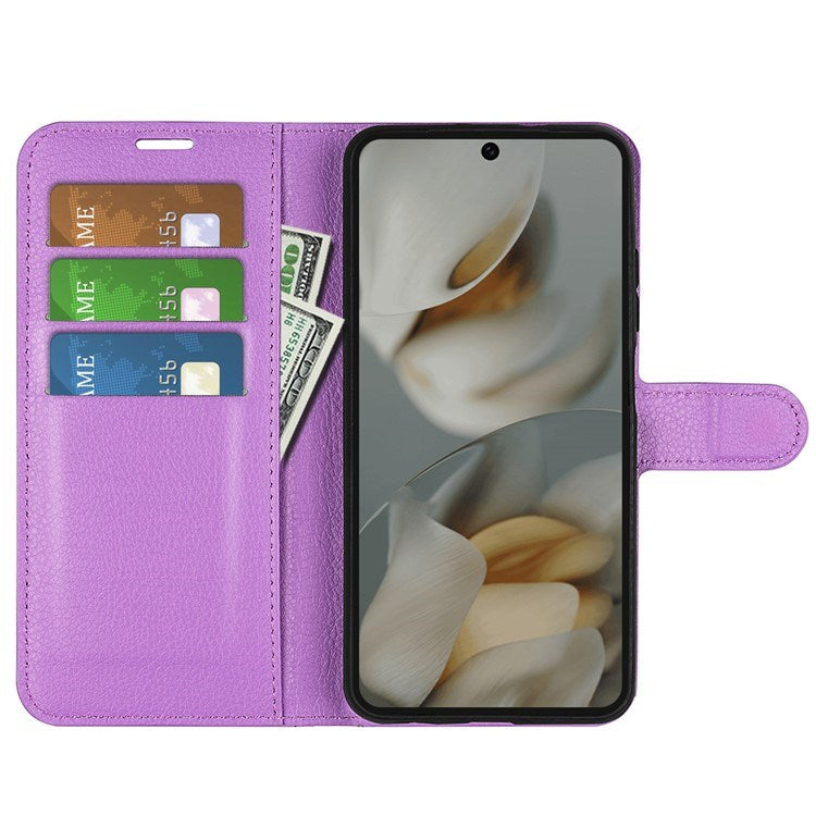 Google Pixel 10 Pro XL - EIDERWOOD Kunstlæder Flip Cover m. Kortholder & Ståfunktion - Lilla