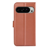 Google Pixel 10 Pro XL - EIDERWOOD Kunstlæder Flip Cover m. Kortholder & Ståfunktion - Brun