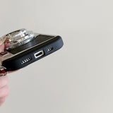 EIDERWOOD iPhone 16 Retro Kamera Mobil Cover m. Skulderrem - Sort