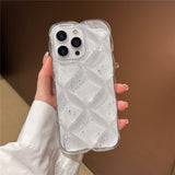 iPhone 16 Pro Max EIDERWOOD Tekstureret Fleksibelt Plast Bagside Cover - Gennemsigtig / Sølv