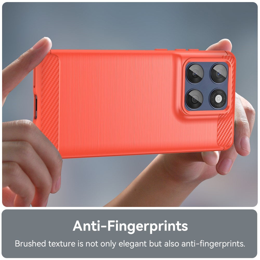 EIDERWOOD Motorola Edge 60 / Edge 60 Fusion Brushed Carbon Bagside Cover - Rød